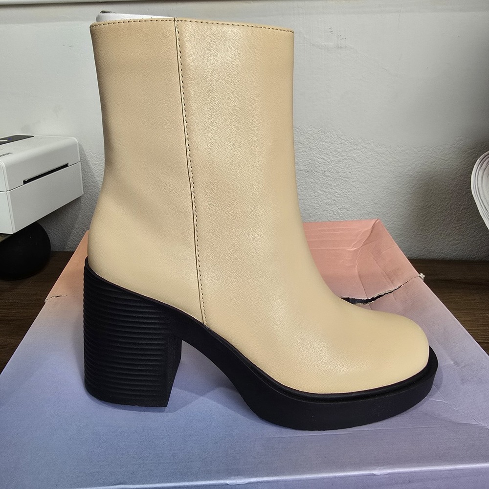 Lisa Vicky Ankle Boots Womens Size 6 Beige Polish Calf VALID-V with Box‎ New